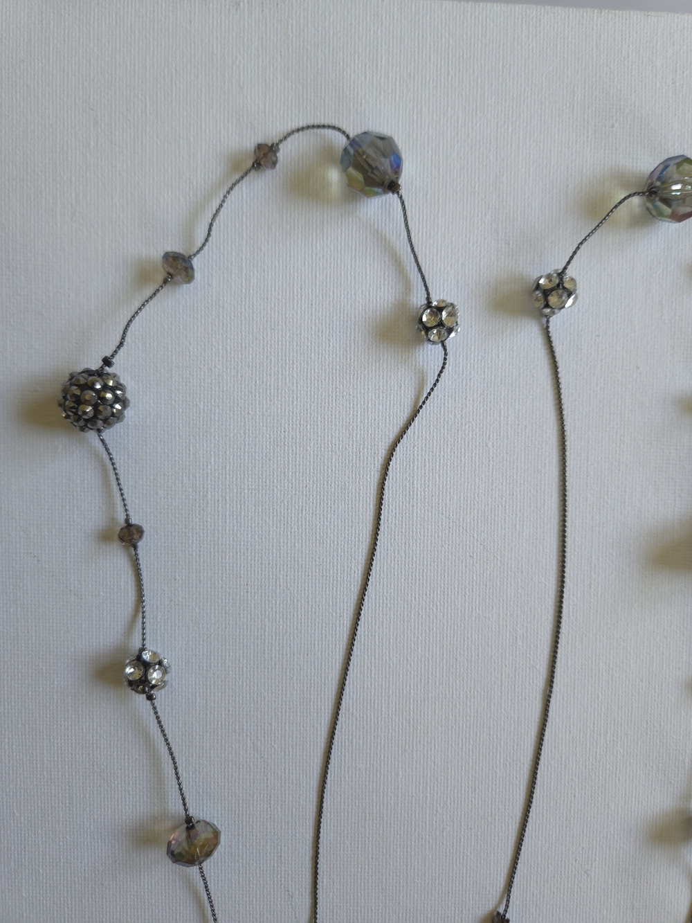 Iridescent Aurora Borealis Crystal Disco Ball Statement Necklace - Picture 5 of 7